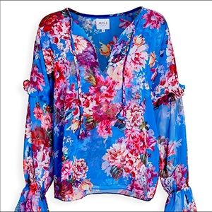 Misa Los Angeles | NWT Capriana Floral Ruffle Top